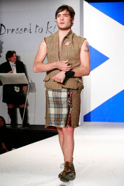Эд Вествик в килте на шоу Dressed to Kilt в Нью-Йорке Мода на килт