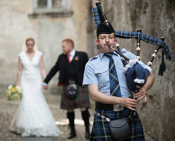 Шотландская волынка на свадьбе