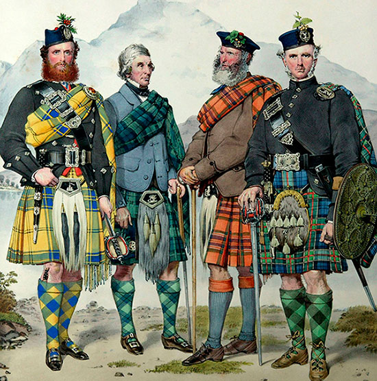 Шотландцы в килтах