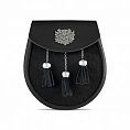 картинка GM Belt Semi Dress Sporran with Thistle Mount Bovine Black от магазина  Mykilt