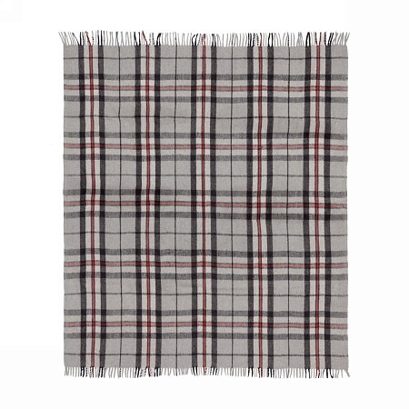 картинка Highland Wool Blend Tartan Blanket Thomson  Grey от магазина  Mykilt