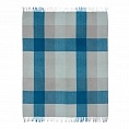 картинка House of Juniper Block Check Herringbone Blanket Natural Teal от магазина  Mykilt
