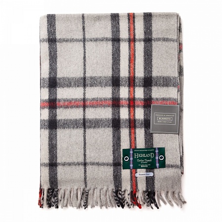 картинка Highland Wool Blend Tartan Knee Blanket THOMSON GREY от магазина  Mykilt