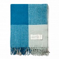 картинка House of Juniper Block Check Herringbone Blanket Natural Teal от магазина  Mykilt