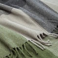 картинка House of Juniper Block Check Herringbone Blanket Natural Green от магазина  Mykilt