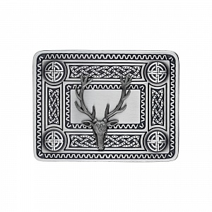 2Картинка Бляшка GM Belt Celtic Knot And Stag Mount