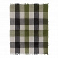 картинка House of Juniper Block Check Herringbone Blanket Natural Green от магазина  Mykilt