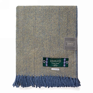 2Картинка Плед Navy Blue Ochre Yellow 