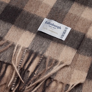 4Картинка Шарф Big Check Natural Brown