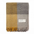 картинка House of Juniper Block Check Herringbone Blanket GREY OCHRE от магазина  Mykilt