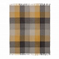 картинка House of Juniper Block Check Herringbone Blanket GREY OCHRE от магазина  Mykilt